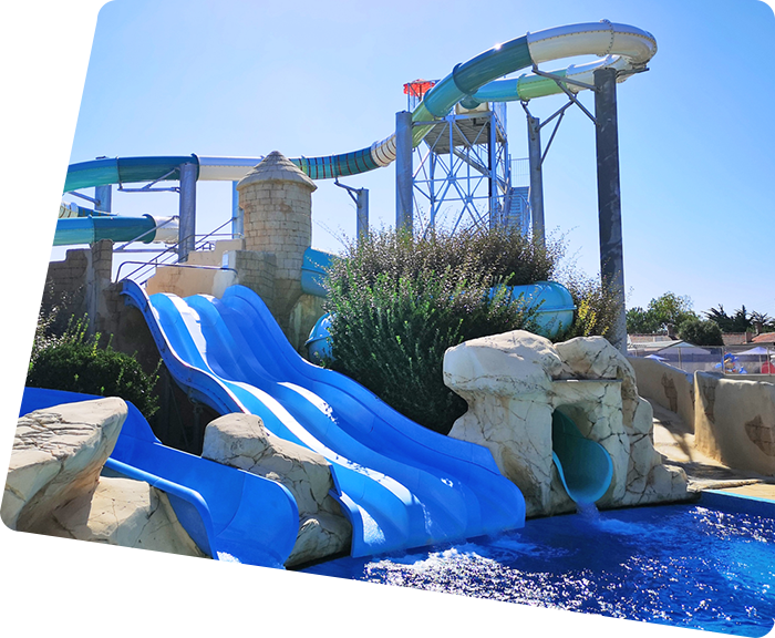 Water slide at the campsite in Saint-Hilaire in Vendée