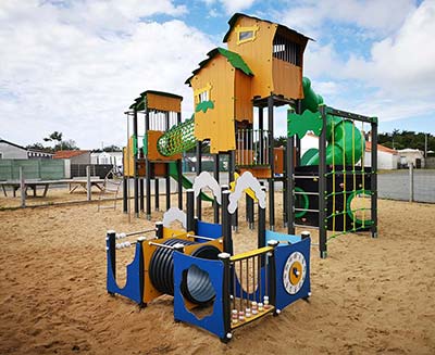The playground of the campsite in Vendée near Saint-Jean-de-Monts