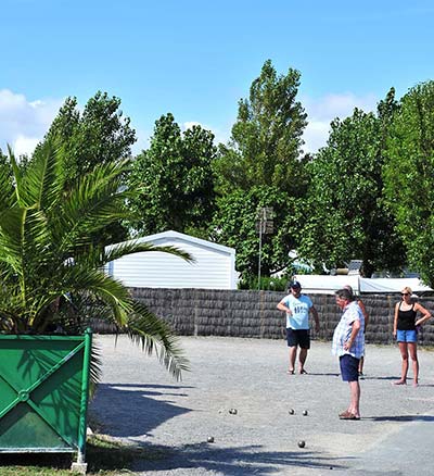 Pétanque pitch at the campsite in Saint-Hilaire-de-Riez