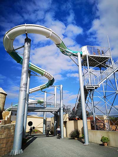 Water slide at the campsite in Saint-Hilaire by the sea