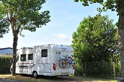 Camper van at the Vendée campsite in Saint-Hilaire