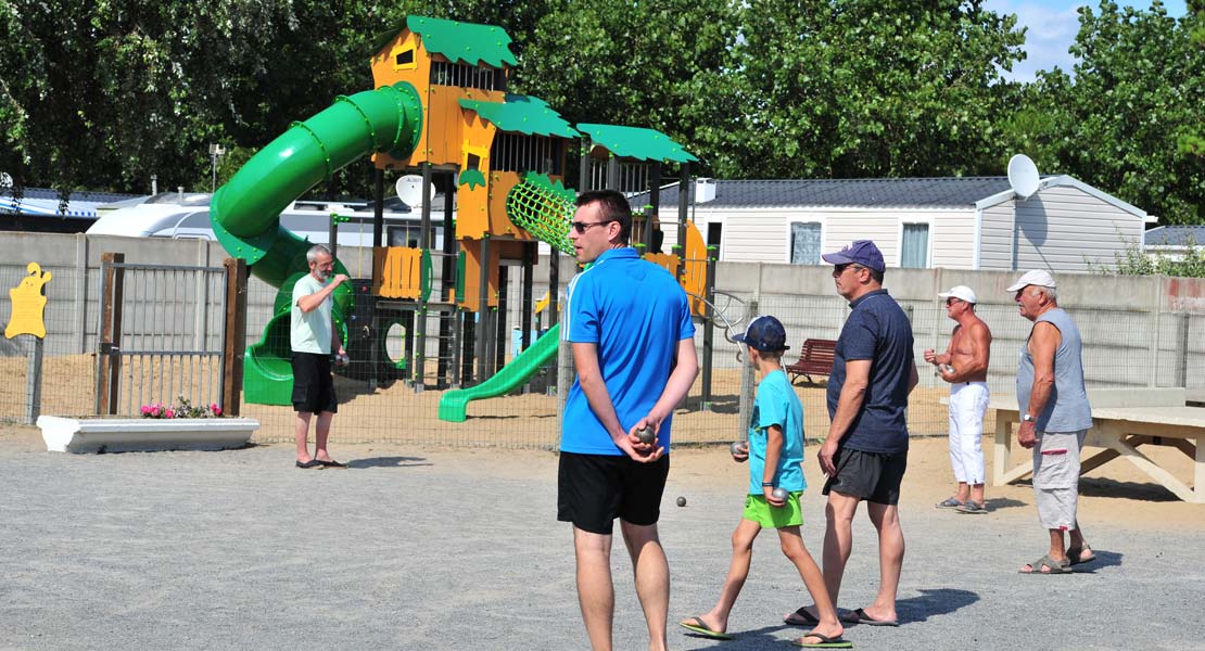 Jeu de boules wedstrijd op de camping Vendée in Saint-Hilaire-de-Riez