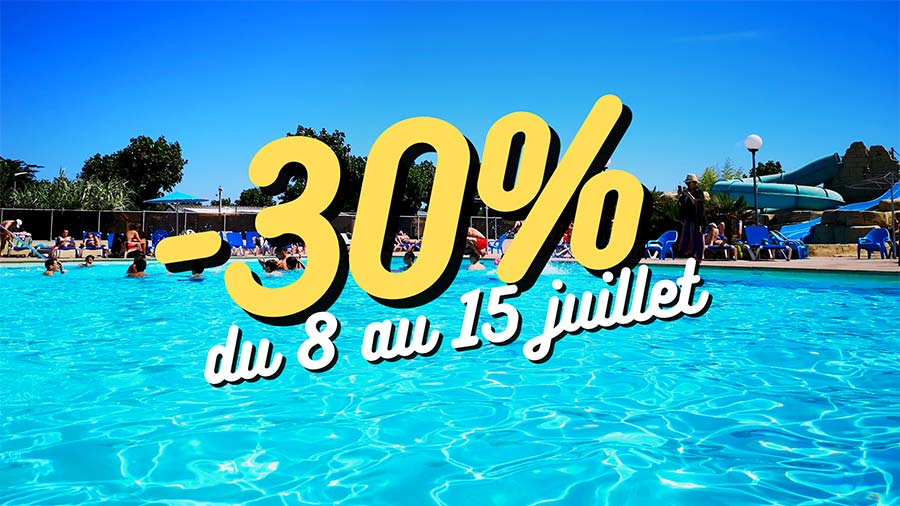 Promotion pour un séjour en camping en juillet