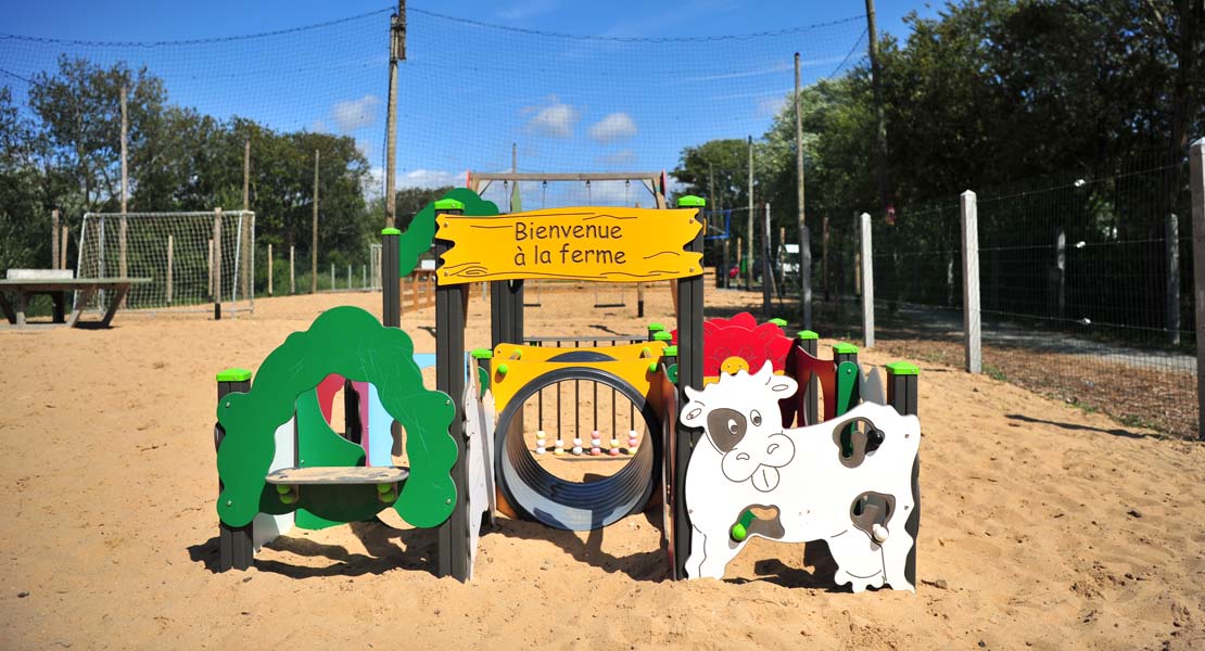 Aire de jeux et jeux à bascule au camping à Saint-Hilaire de Riez