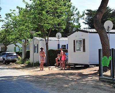 Location de mobil-home dans le parc du camping proche des plages à Saint-Hilaire-de-Riez