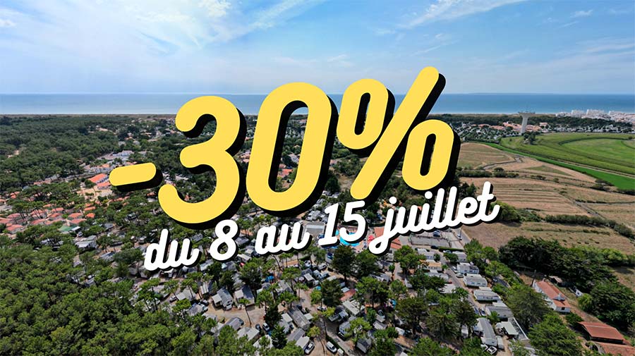 Promotion pour un séjour en camping en juillet