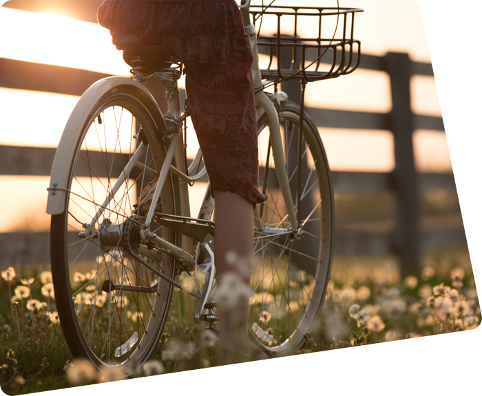 Fietsen op het platteland van de Vendée in Saint-Hilaire vlakbij de camping