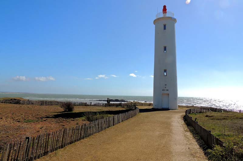 De vuurtoren van Sion aan de Atlantische Oceaan in Saint-Hilaire in de Vendée