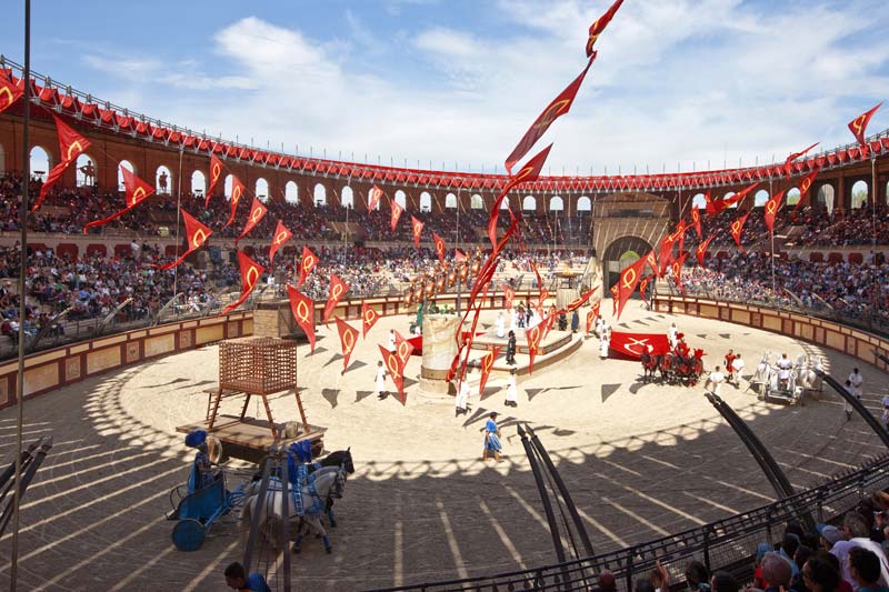 Stierenarena in Puy du Fou in de Vendée vlakbij de camping